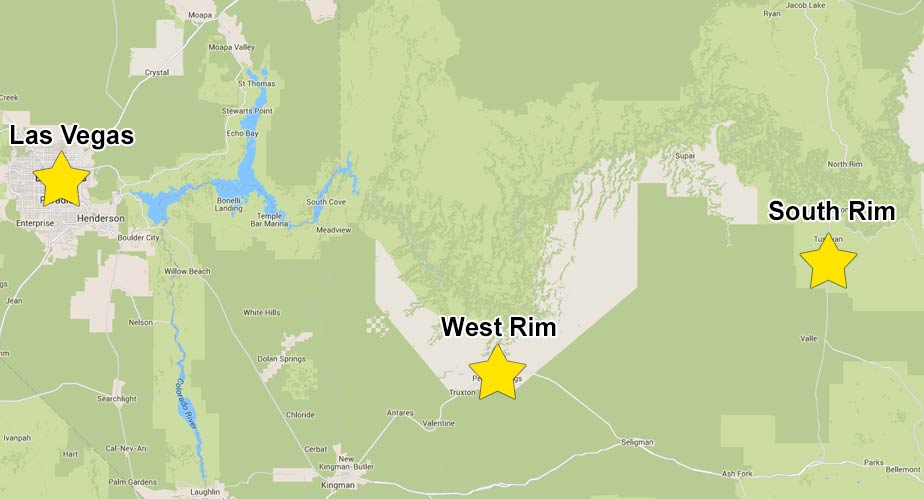 Map of Grand Canyon