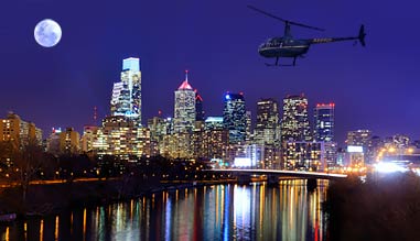 Private Helicopter Ride Philadelphia Night Flight