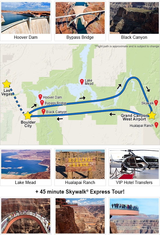 Grand Canyon Helicopter Tour West Rim & Skywalk Express Tour